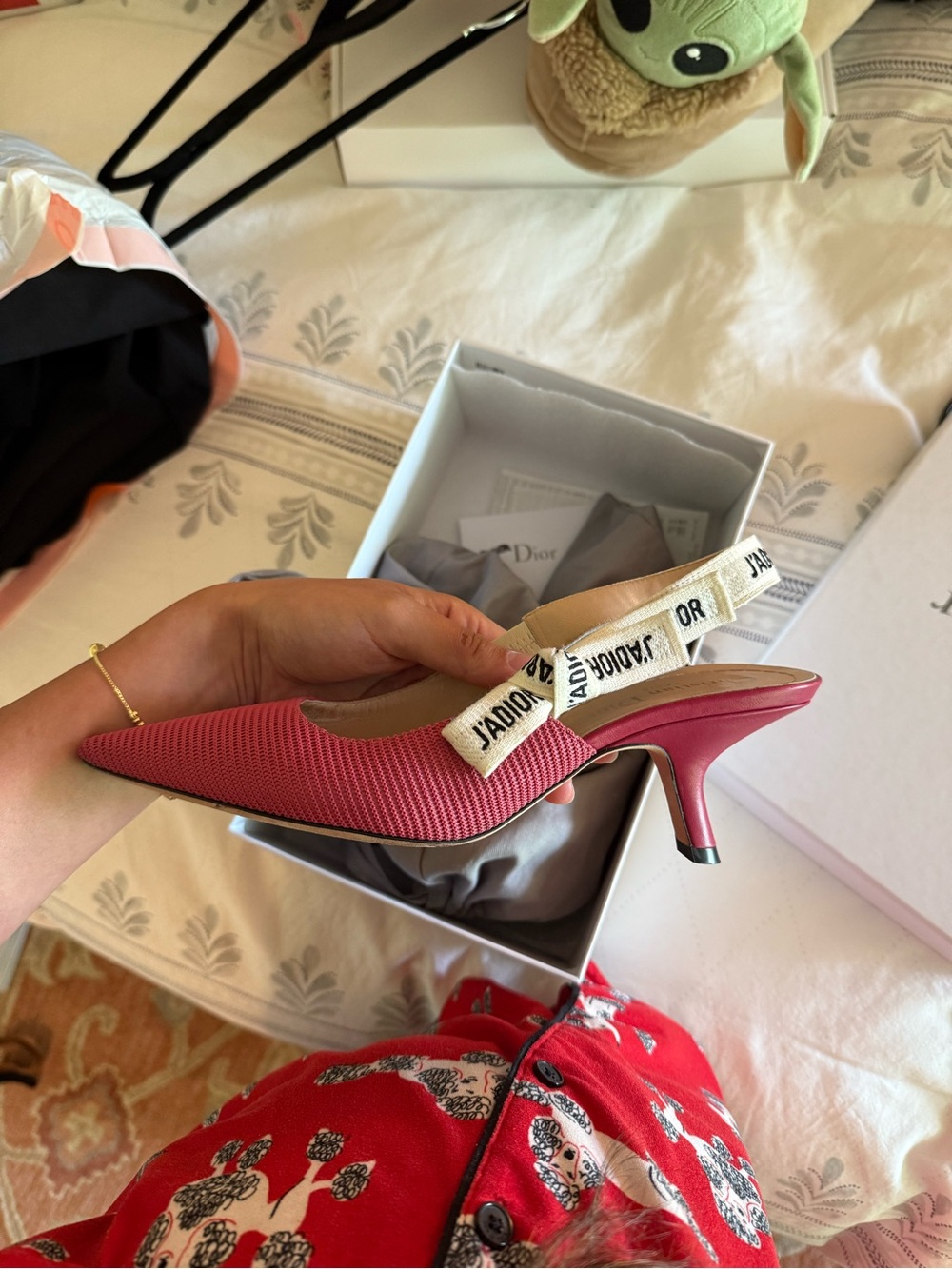 Dior Pink J'Adior Slingback Kitten Heels - Picture 6 of 9